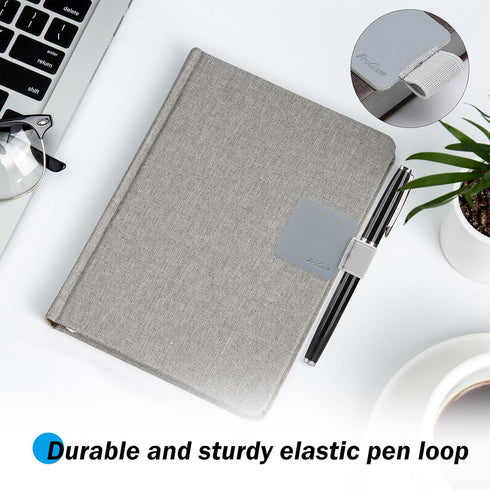 ProCase Pen Loop Holder (5 Pack) for Notebooks, Journals, Planners, Self Adhesive Leather Pencil Holder - Grey