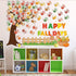 Fall Tree Bulletin Board Sets with Autumn Decorations, Happy Fall Cutouts for Thanksgiving Party Classroom