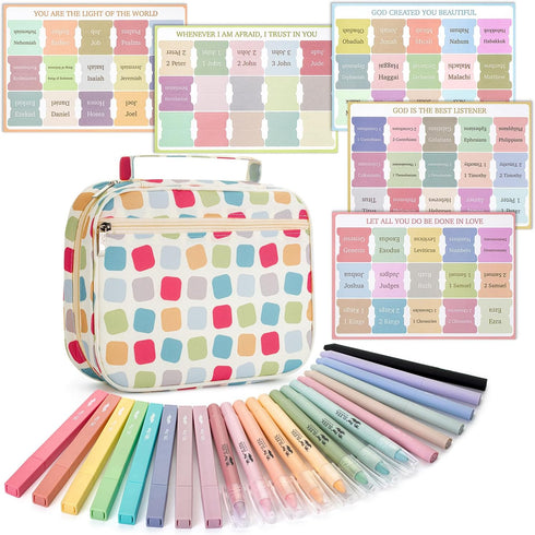 Mr. Pen Bible Journaling Kit, Bible Case, Highlighters and Pens No Bleed, Bible Study Supplies, Journaling Kit