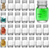 eispap 25Pcs Glass medicine bottles 1oz 30 ml Glass Reagent Bottles Transparent Sample