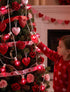 50Ft G40 27 Bulbs, LED Valentine's Day String Lights Outdoor, Valentines Decorations Lights with Red Shatterproof Globe