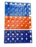 3PCS 28 Well Centrifuge Tube Rack for 10ml/15ml/50ml, Plastic Holder in Light Blue, Orange, Deep Blue