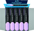 Schneider Job Pastel Highlighter, Chisel Tip 1 + 5 mm, Black Barrel, Lavender Ink, Box of 10 Highlighters (1528) -