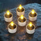 SoulBay Solar Tea Lights Outdoor Waterproof, 6 Pack Small Flameless Flickering Small