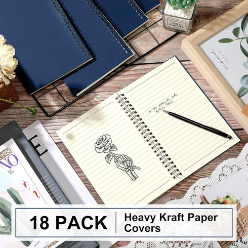 Yahenda Spiral Notebook Bulk A5 College Ruled Journals, 8.3 x 5.5 Inch Notebooks for Office School Supplies