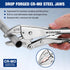 5-Piece Set, 5"/7"/10" 6.5"/9.5" WORKPRO Locking Pliers Curved Jaw & Long Nose, CR-MO Steel Construction
