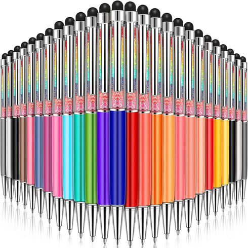 Hestya 26 Pieces Crystal Stylus Ballpoint Pen, Glitter Diamond Bling Writing Pens for Office School Supplies