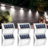 GIGALUMI 6 Pack Solar Step Lights,3 LED Solar Stair Lights Outdoor LED