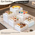 6 (8",7",6",5",4",3") Pcs Buffet Risers with Mini Sign and Maker, Food Risers Display Stands for Buffet Table Party