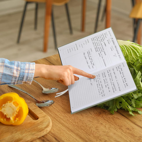ZICOTO Aesthetic Blank Recipe Book - Waterproof Cover, Perfect Notebook to Organize Your Own Recipes
