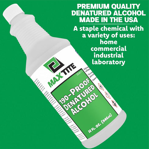 190-Proof Virgin Denatured Alcohol, 32oz, 1 Bottle