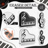 Music Pencils with Music Note Pencil and Themed Erasers, Bulk Keyboard Fun Pencils for Classroom Supplies