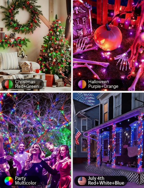 200 66Ft echosari Christmas String Lights, LED Color Changing Smart String Lights with App, Music Sync for Bedroom