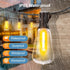 50Ft 15M Dimmable ST38 Bulb Outdoor String Led Patio Lights - Outside Waterproof Light With Remote Shatterproof