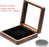 Single Walnut Wood Challenge Coin Presentation Display Box Storage Case with Clear Top and Plastic Coin Capsules