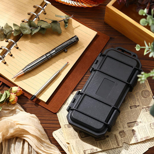 Bolt Action Pen with Gift Box, Metal Ballpoint Solid Pen for Gun Lovers, Black Ink Refills for Dad, Husband Gift (Gray)