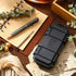 Bolt Action Pen with Gift Box, Metal Ballpoint Solid Pen for Gun Lovers, Black Ink Refills for Dad, Husband Gift (Gray)