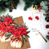 Afniimyapt 10 Sets Poinsettia 3D Poinsettias 3D Poinsettia Christmas Basket Pop Up Cards Paper Basket Popup Greeting