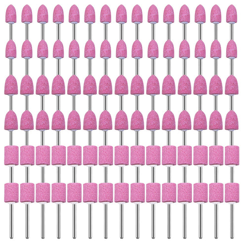 90 Pack Grinding Stone Set 1/8" Shank, Sanding Drill Bit for Rotary Tool Flap Wheel for Grinding, Polishing Ferrous