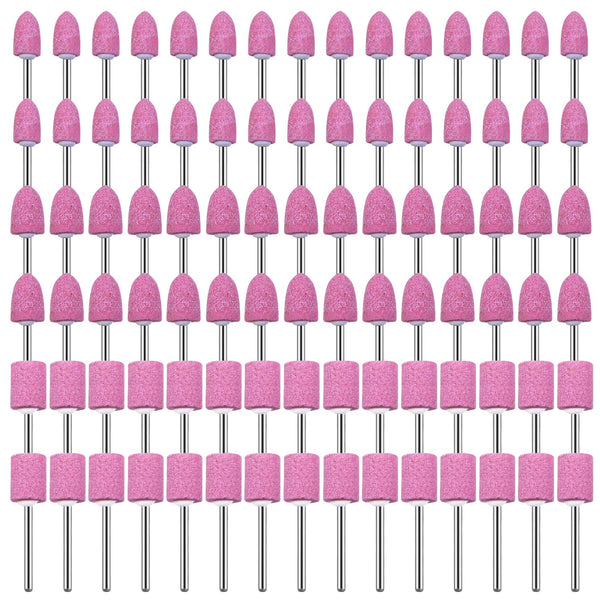 90 Pack Grinding Stone Set 1/8" Shank, Sanding Drill Bit for Rotary Tool Flap Wheel for Grinding, Polishing Ferrous