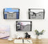 EasyPAG 6 Pockets Mesh Wall File Holder, Hanging File Folder Organizer for Home and Office, Black