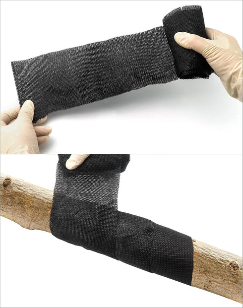 QWORK Fiberglass Repair Wrap, 4" x 15', PVC Pipe Repair Flexible Waterproof Sealing Tape
