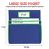 Auchq Chairback Buddy Pockets Chart with 2 Heavy Duty Storage Pocket, Standard Denim Organizer for Classroom Chair