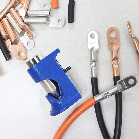 CNSPEED Hammer Hammer 16 4/0 Lug Crimper Tool, Solid Crimper for Battery and Welding Cables AWG TO Wire Gauge (Blue)