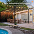 25FT G40 13 Bulbs, 3 Dimmable addlon Solar Powered Outdoor String Lights Waterproof with Remote, Solar Powered String