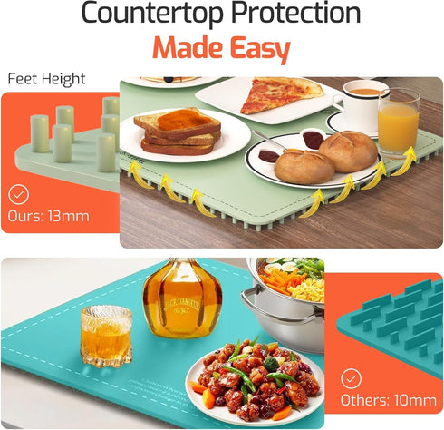 Countertop 8-Level Food Warming Mat for Electric Heating Mat for Food with Temp Control, Timer & Child Lock PI Graphene