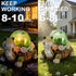 Solar Turtle Garden Statue Lights for Outdoor Decor with Succulent and LED Lighting - Lawn Decoration Resin Tortoise