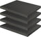Storystore Polyurethane Foam Sheet, 4 Pcs Black Foam Inserts, Pick Apart Foam Pads for Cases, Packing, Toolbox, Camera