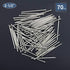 70pcs Hardware Nails, 2-1/2 Inches Nickel Plated Hanging Nails, Wall Nails for Hanging and Wood Projects