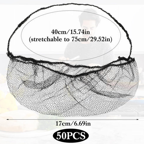 QFGasre 50pcs Disposable Beard Nets for Food Service Protective Beard Covers for Restaurant Staff Nonwoven Breathable