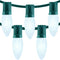 YULETIME Cool White C9 LED Christmas Lights, 25 Feet 25 Count 12"