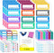 Health and Fitness Planner Stickers Set - Large Value Pack of 20 Sheets for Health, Exercise, and Meal Planning
