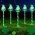 DTNESS 12 Packs 8 Lovely Elf Pathway Lights Outdoor Decorations for St. Patricks Day, Green Lucky Gnome w/ Modes