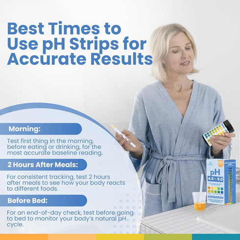 200 4.5-9.0 pH Test Strips for Urine & Saliva Easy-to-Use Strips for Fast, Accurate pH Testing at Home, Get Clear