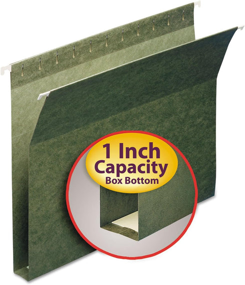 Smead Box Bottom Hanging File Folder, Letter Size, 1" Expansion, 25 per Box (64239)