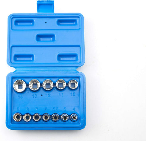 VCT 12 Pc 1/4" Drive Universal Spline Socket Tool Set, Metric Spline Tool
