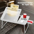 CloudTrip 23.6IN Plus XL Adjustable Laptop Desk with Light, USB Port, iPad Holder, Drawer Storage - Larger Adjustable