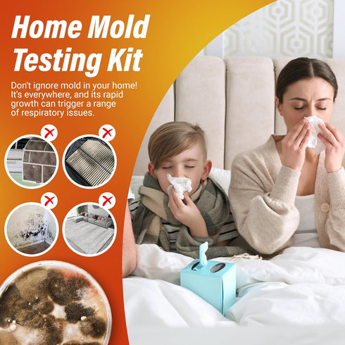 QOOMABA 15PCS Mold Test Kit for Home Air Quality - Mold Toxicity Test for HVAC, at Home Mold Test Kit, Mold Detector