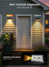 4 Pack 11 IP65 Brightown Solar Lights Outdoor Waterproof, Color Changing Solar Fence Deck Step Flood Lights, Warm White