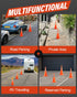 RoadHero 18 Inch Collapsible Traffic Safety Cones, 6 Pack, Multi Purpose Pop-up Cones with Reflective Collar for Road