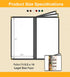 6 8.5x14 4Page 8View Pcs Black Menu Covers, Legal Size, menu Holder, Toothed Metal Corners, Waterproof