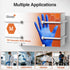 Josmimic Adhesive Glove Box Holder Wall Mount, Metal Disposable Gloves Dispenser for Latex & Nitrile Boxes, No-Drill