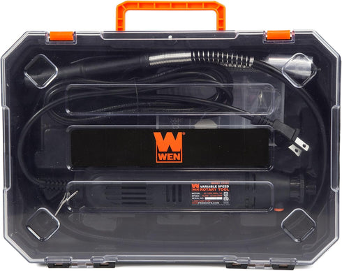 23103 1-Amp 100+ WEN Variable Speed Rotary Tool with Accessories, Carrying Case and Flex Shaft