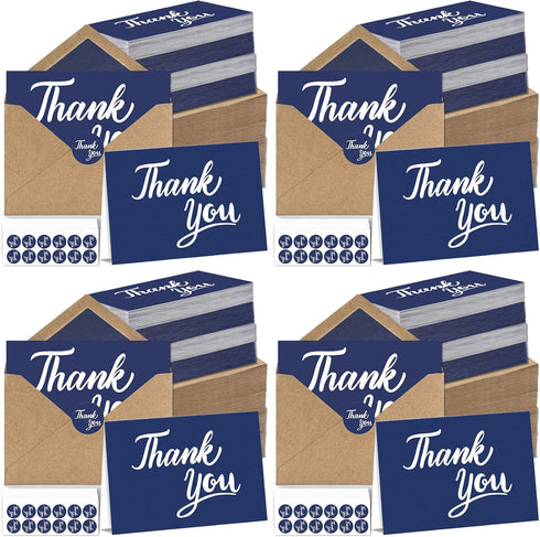 600 4x6 Inch PCS Thank You Cards with Envelopes Matching Stickers Thank You Notes Bulk Minimalistic Design for Business