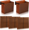 PerKoop Expanding File Folder with Flap - Heavy Duty Document Organizer, 10 Slots, Letter Size, Brown (5 Pieces)