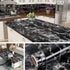 Livelynine Peel and Stick Countertop Contact Paper, Waterproof Black Marble Wallpaper for Furniture and Cabinet Covers